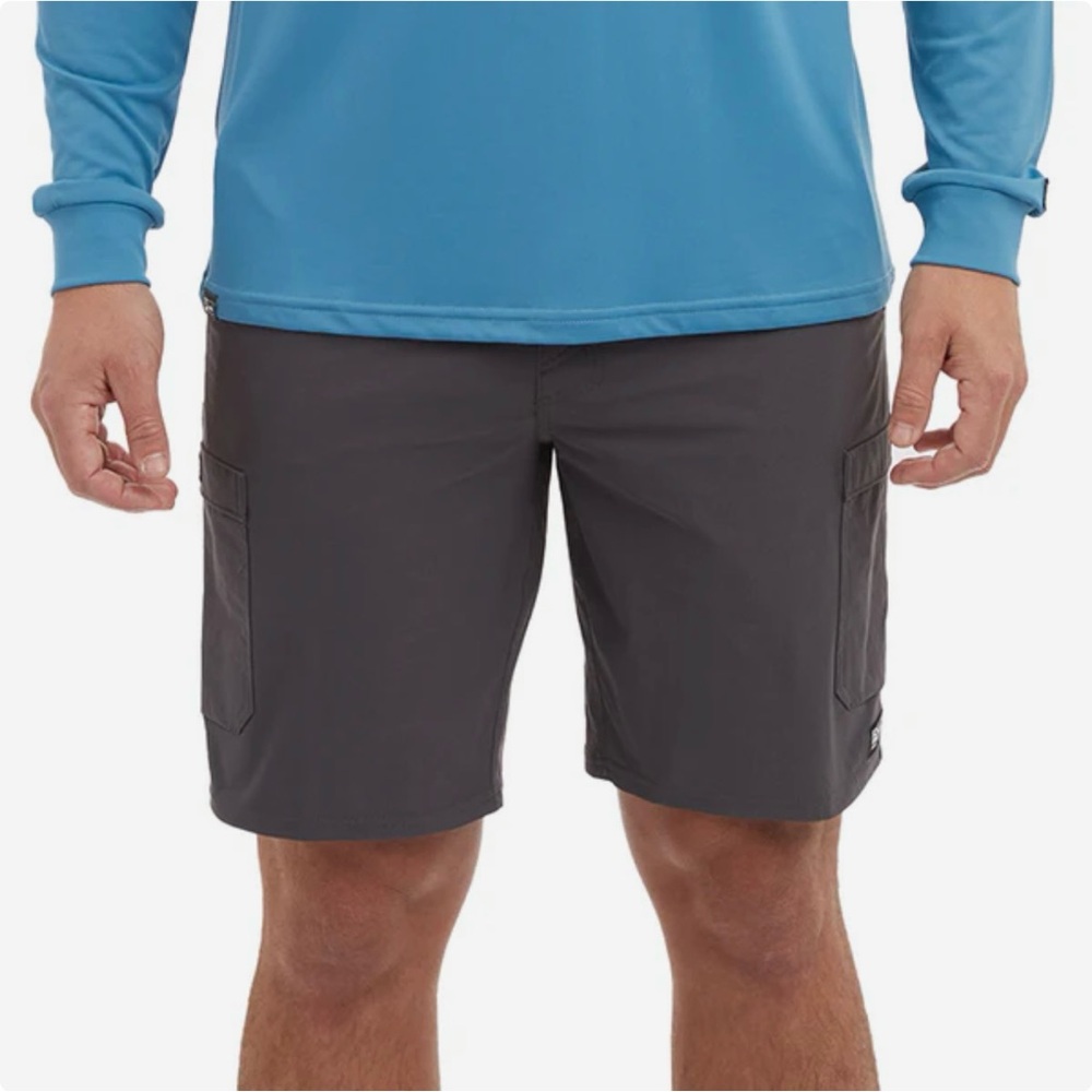Pelagic Swim Trunks Hybrid Shorts Quick Dry SPF Graphite Gray Fishing M 30